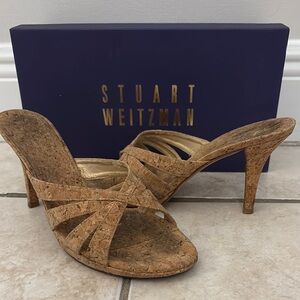 Stuart Weitzman Tan Cork Wedge Heels size 7.5